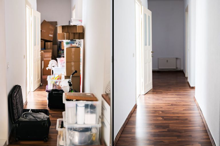 room before and after packing and unpacking service Chicago