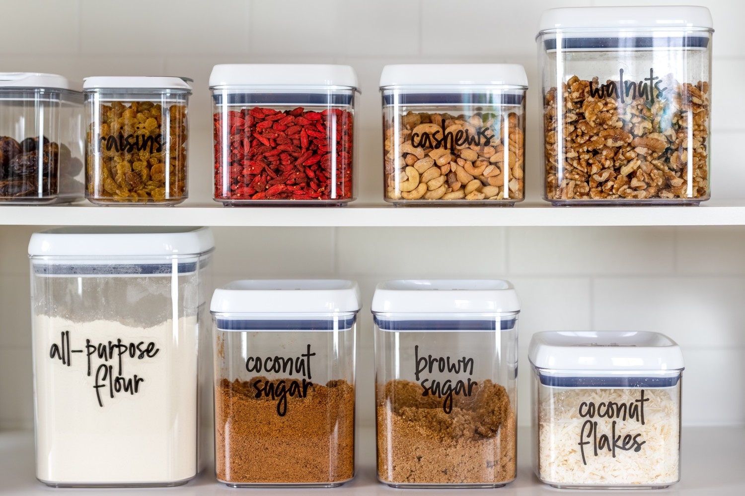 home organization services Chicago transparent canisters for baking ingredients